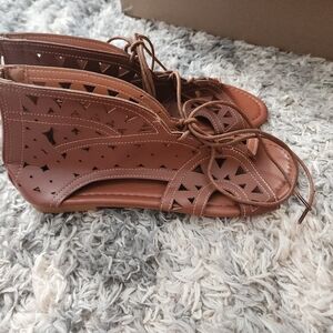 Brown Leather Women's Sandals